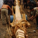007   The masts are laid next to the dry dock