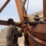 070   Sawing plank to ensure exact fit with Stempost