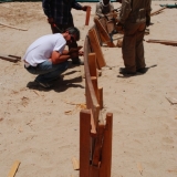 082   Checking the plank bend angles after they have been steamed