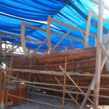 058   More and more planks are stitched on