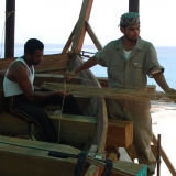 158   Preparing the ropes for the sewing