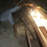 010   Light is used to check the planks۪ fit