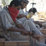030   Hammering the husks to produce fibre