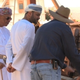 049   Construction Director, Tom Vosmer, shows Jewel of Muscat to HE Abd al-Aziz and Sayyid Badr