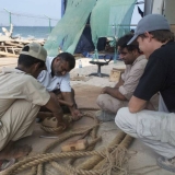 089   The trainees are coached in making rigging
