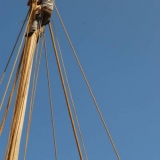 127   Luca Belfioretti climbs the mast to disentangle ropes