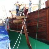 048   Fitting the first quarter rudder