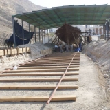001   The 20 tonne ship will roll slowly down rails to the sea