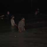 050   Meanwhile the rest of team hold the section of track steady in the waves