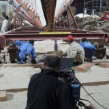 056   The cameras are ready as lowering begins
