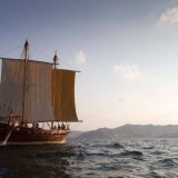 018   With both sails up, she handles fine
