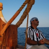 022   Adam al Baluchi gets the feel of the ship