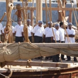 030   Jewel's crew onboard as the ship is formally named
