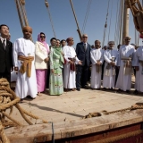 036   The official delegations on board Jewel