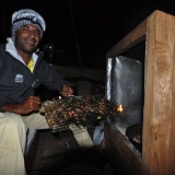 057   Cooking on the charcoal grill
