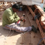 070   Babu Sankaran works on the final touches