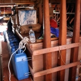 103   Fresh water is stored in a tank and jerry cans
