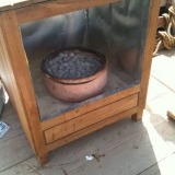 090   The charcoal cooker is ready