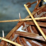 007   A close up of the model's oars