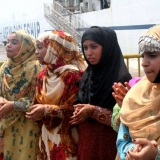 175   Omani women in traditional dress salute the crew