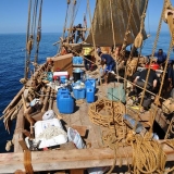 060   All hands at work on deck while the sea is still calm