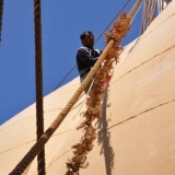 088   Said Al Tarshi wraps the baggy wrinkle on the mizzen forestay