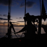 078   Evening at the helm