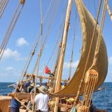 068   Success, the new sail goes up!