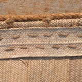 076   Reinforced edging on the palm leaf matting sails