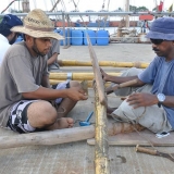 082   Fahad Al Shaibi and Pushpadas Krishnan use bamboo to make a new sweep oar