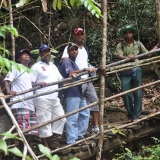 087   Khamis Al Hamdani, Ahmed Al Balushi, Captain Saleh Al Jabri, Yayha Al Faraji and Vishan pause in the rainforest