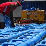 123   All the Jewel's fresh water must be loaded in jerry cans.