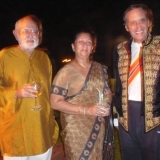 125   Retd Commander Devendra with Governor Southern Province Mrs. Kumari Balasooriya & Geoffrey Dobbs at a farewell party for Jewel a