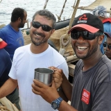 052   Yahya Al Faraji and Luca Belfioretti share a cup of tea