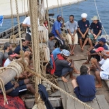 059   Captain Saleh Al Jabri conducts the final meeting of this leg