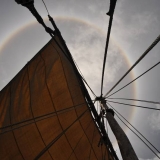 015   A solar halo appeared around the sun near mid-day