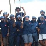073   All smiles from the Port watch after a tough leg