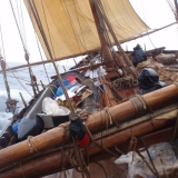 010   The storm sail gives Jewel speed and safety
