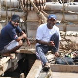 046   Ayaz Al Zadjali and Hussein Al Raisi mend some rigging