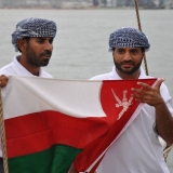 091   Captain Saleh Al Jabri and Zakariya Al Saadi celebrate our arrival