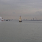 053   Fireboats salute Jewel as she leaves the main sea lane
