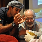 119   Capt Saleh and Dr Tom Vosmer admire the Tang Treasure at a specially arranged viewing