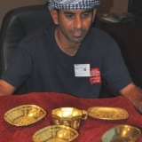 120   Capt Saleh with the treasure carried by the very ship on which Jewel is based.