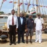 065   Deputy Harbour Master, Capt. Rohith Fernando, Capt. Saleh & Commodore P.A.D.R. Perera, Commander Southern Naval Area