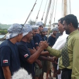108   Deputy Harbour Master Gajaba (Port Pilot) and  Port Manager Nirmal says goodbye to the crew