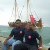 133   Navy Commodore's son Rochana and Capt. Fernando's son Rashmal 12 miles out at sea escorting the Jewel