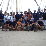138   The whole crew have their photograph taken with Jayashantha and Sanuka