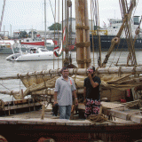 135   Nishan and his friend on board the Jewel of Muscat