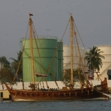 048   Submitted by John Taylor:'It was a nice bonus on my visit to Kerala, to see her from the ferry to Willingdon Island'