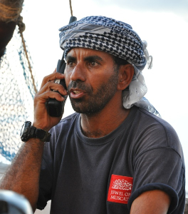 DSC_0171 Captain Saleh Al Jabri on phone cropped